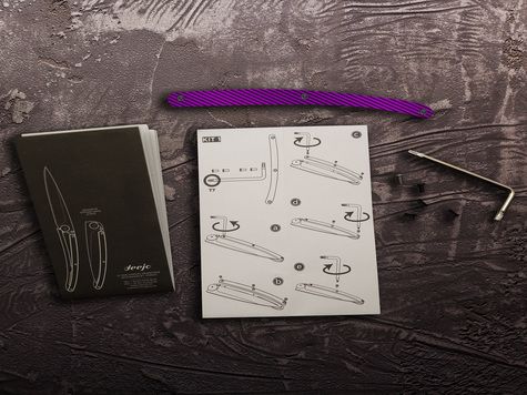 Manche aluminium violet, pour Deejo 27GR