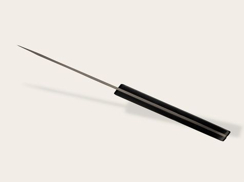 6 Deejo de table Prestige Serrated, Ebène