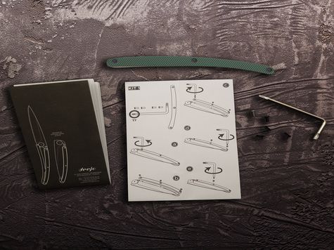 Manche aluminium kaki, pour Deejo 37GR